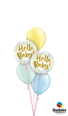 2 Foil 3 Latex Helium Bouquet Baby