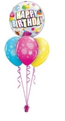 3 Latex 1 Bubble Helium Bouquet