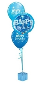 1 Foil 2 Latex Helium Bouquet Blue