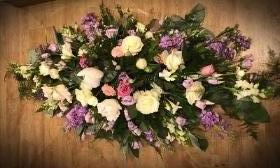 Coffin Spray   Pink, lilac and white